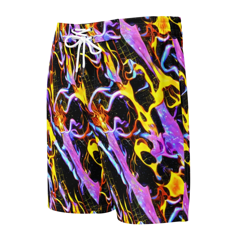 Neon Magma on Men's Board Shorts — Front