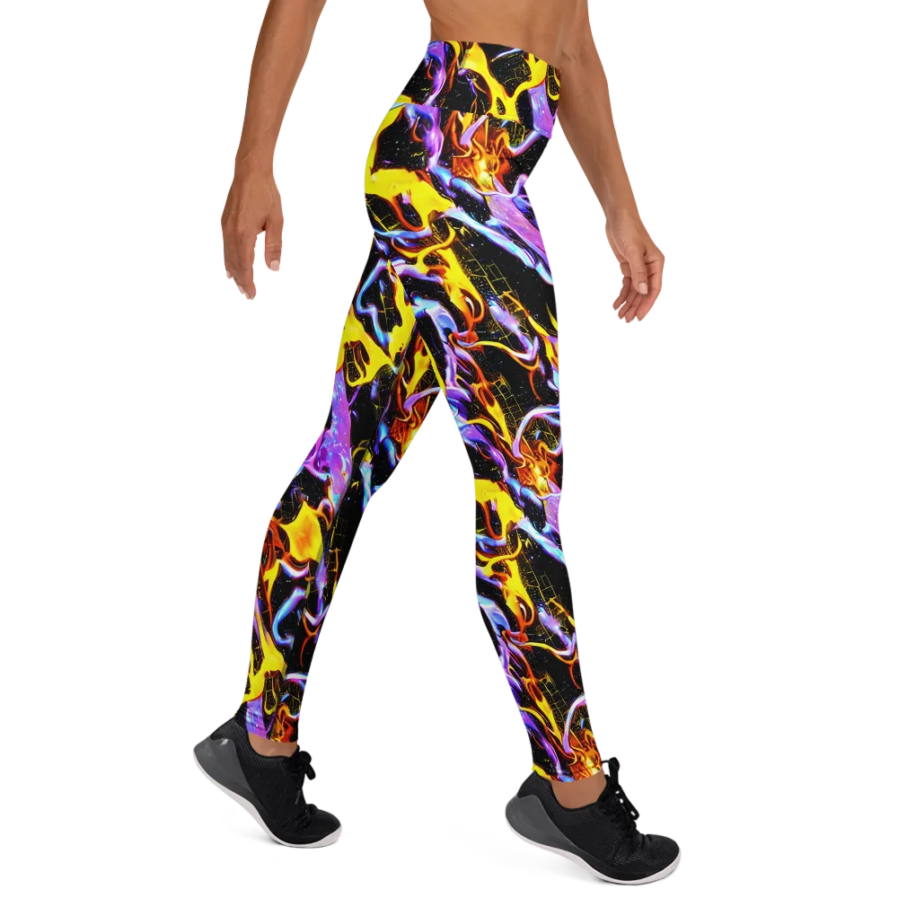 Neon Magma on Yoga Leggings — Right