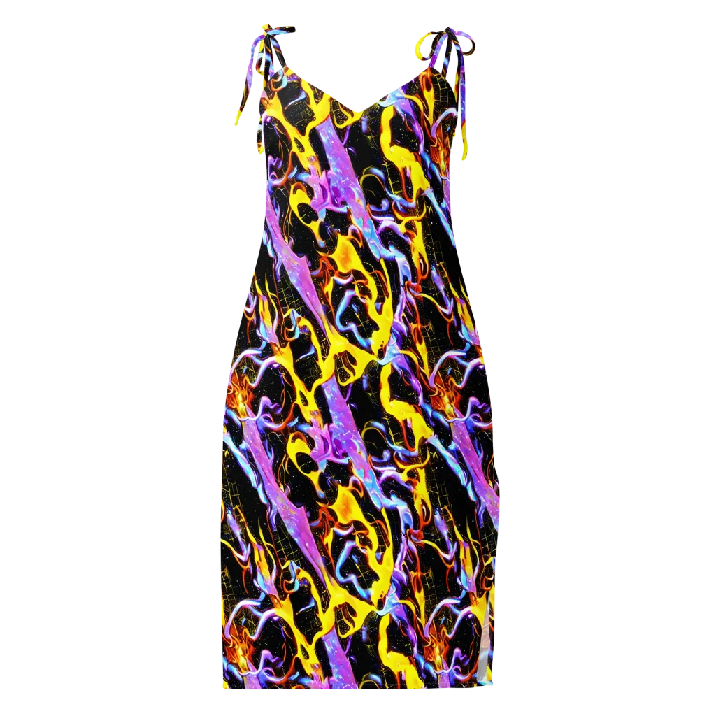 Neon Magma on Slip Dress — Front