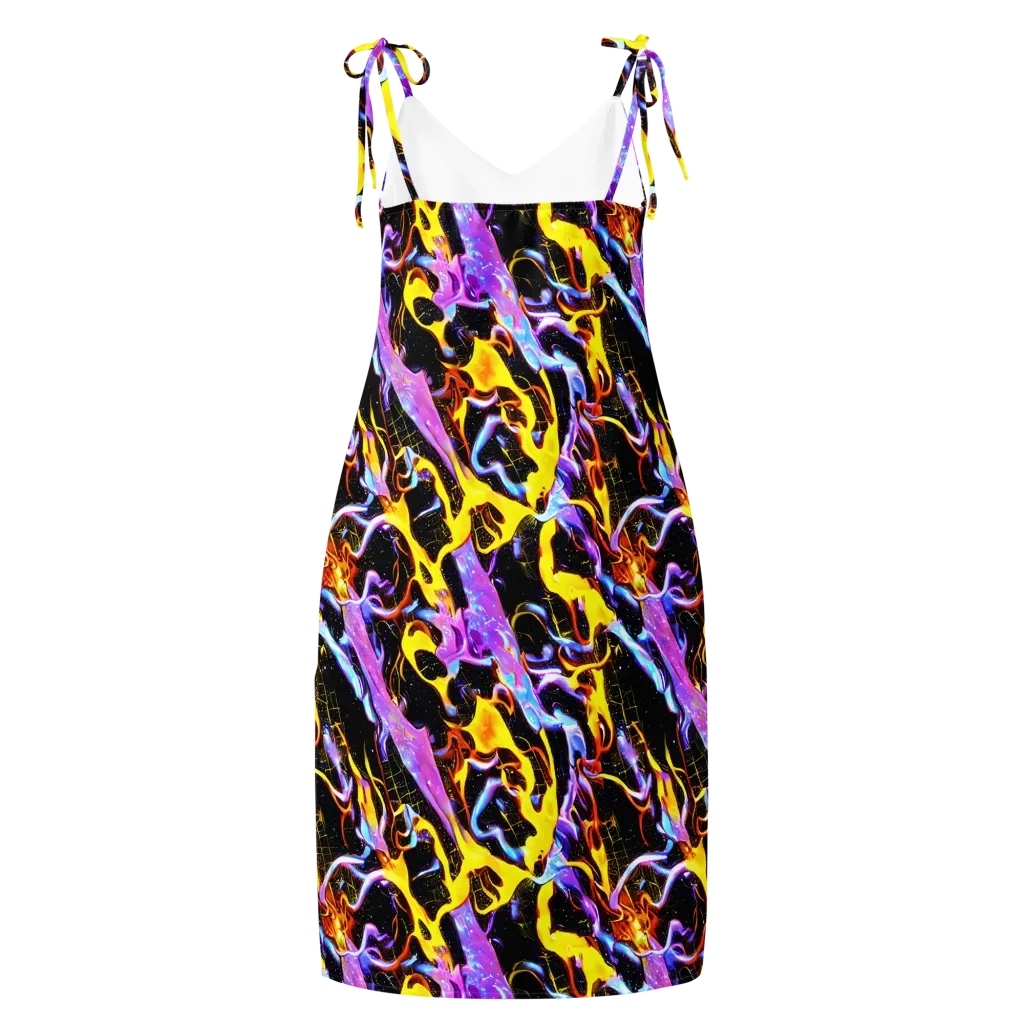 Neon Magma on Slip Dress — Back