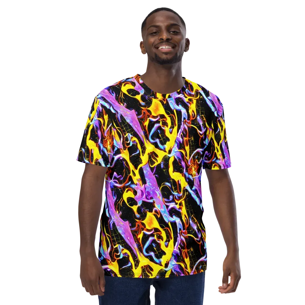 Neon Magma on Men's Crew Neck T-Shirt — Front