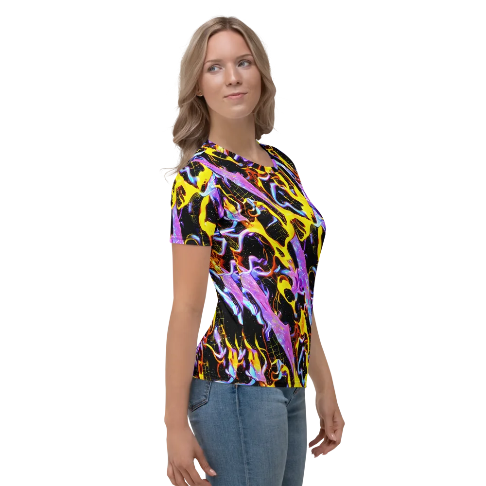 Neon Magma on Women's Crew Neck T-Shirt — Right