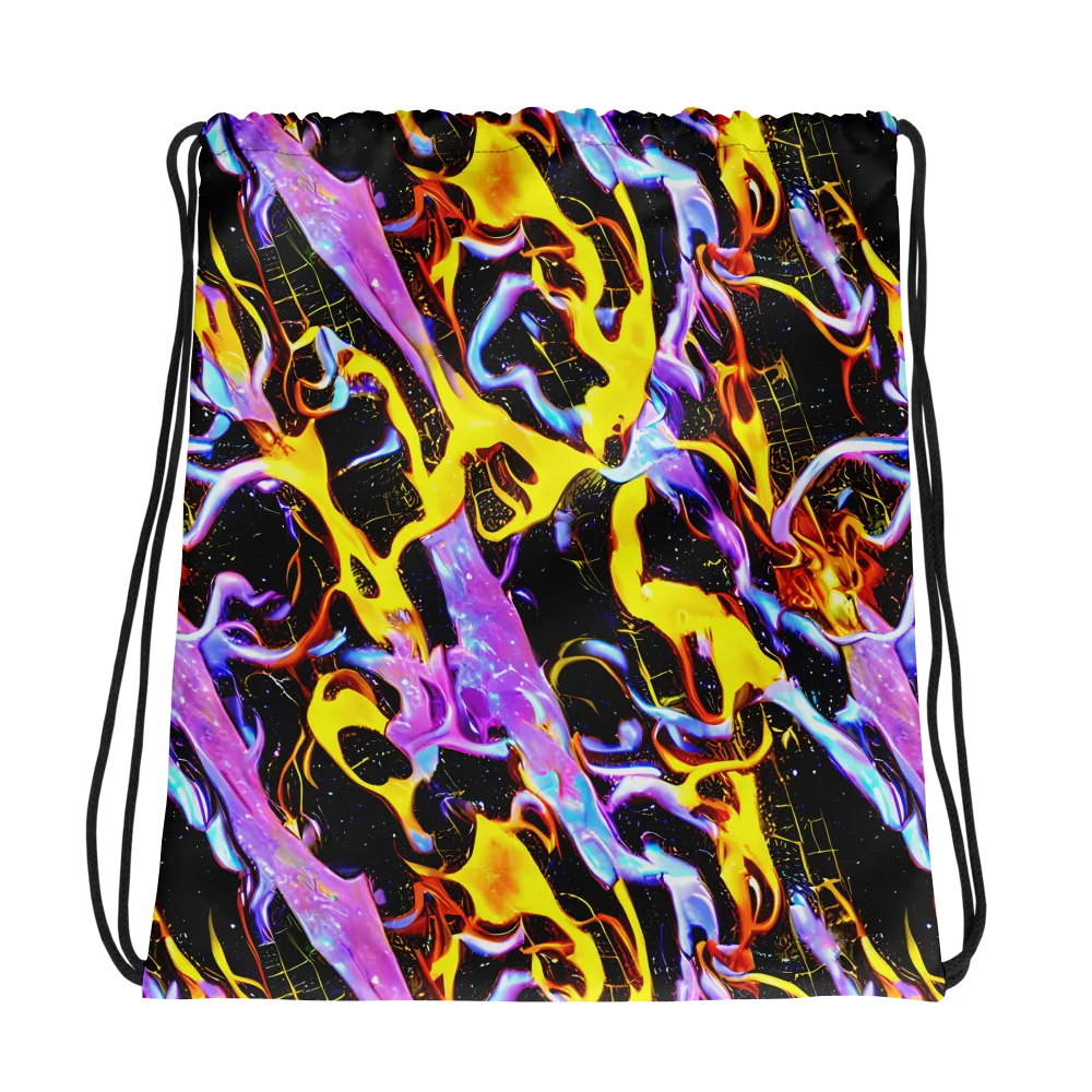 Neon Magma on Drawstring Bag — Photo