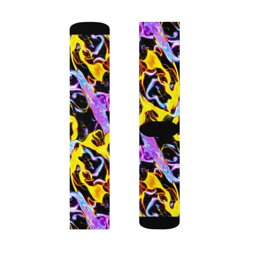 Neon Magma on a Socks