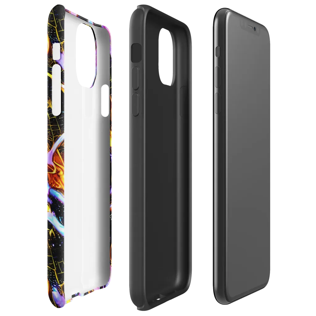 Neon Magma on Tough Case for iPhone® — Right