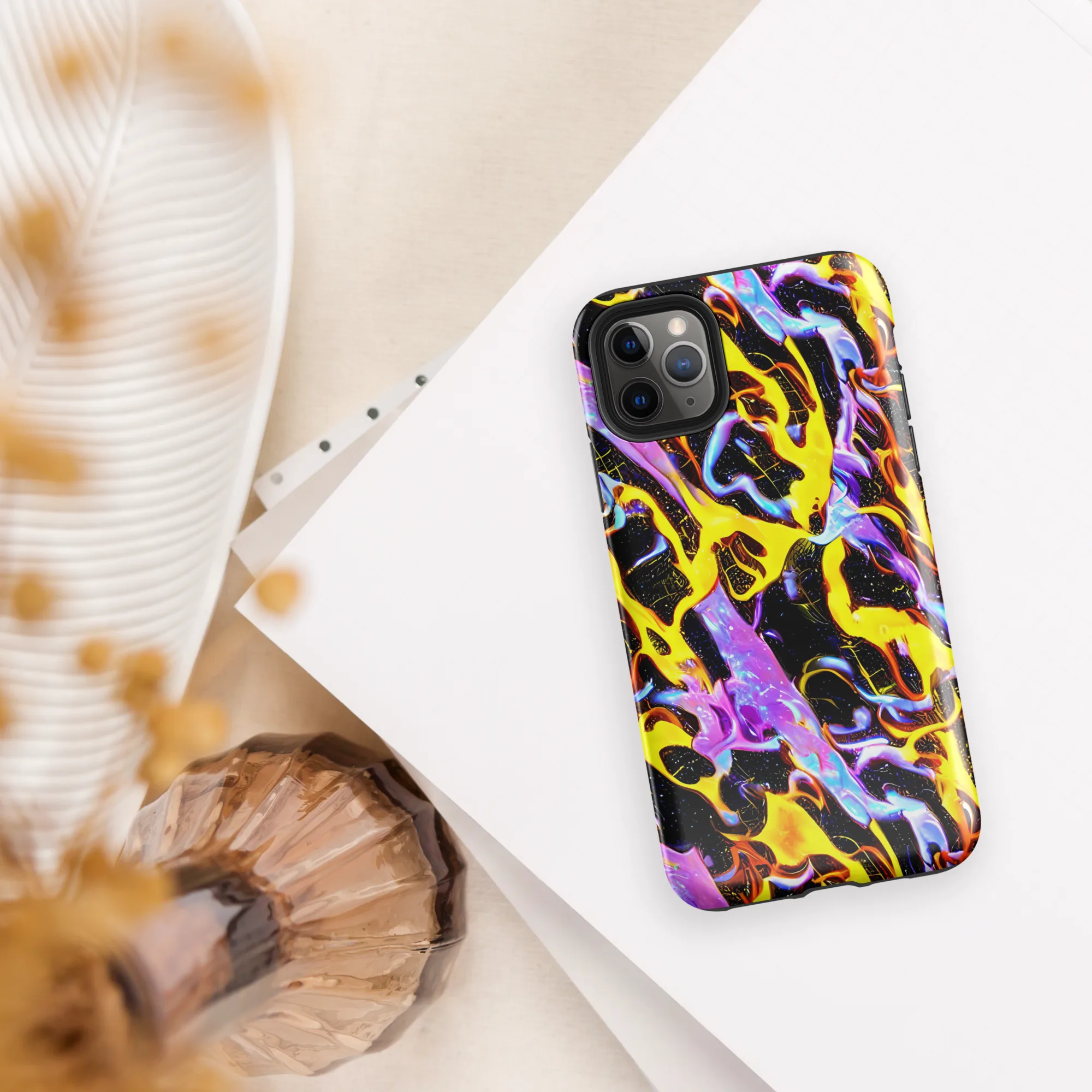 Neon Magma on Tough Case for iPhone® — Front