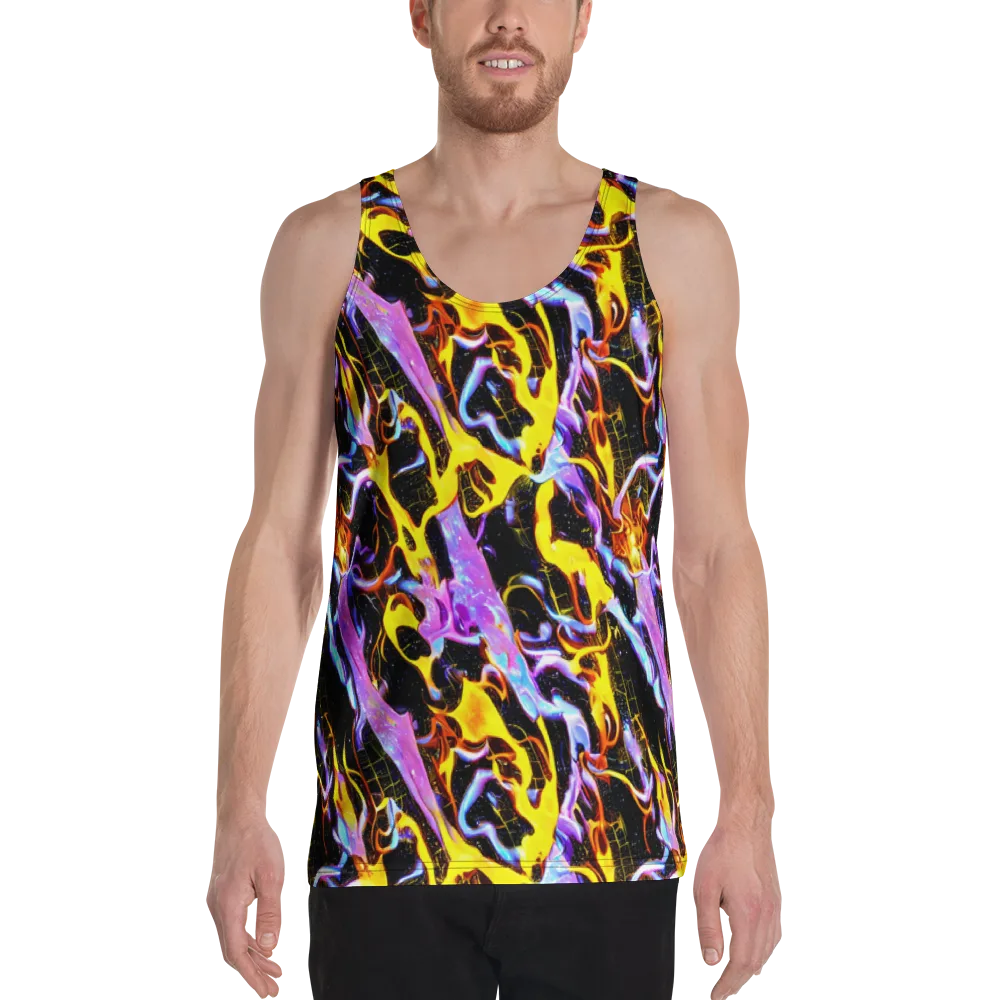 Neon Magma on Men's Tank Top — Front