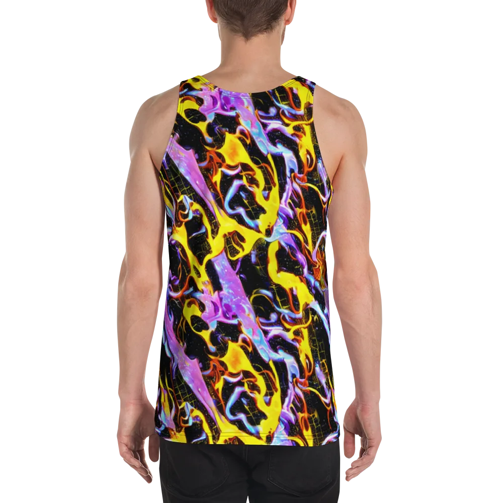 Neon Magma on Men's Tank Top — Back