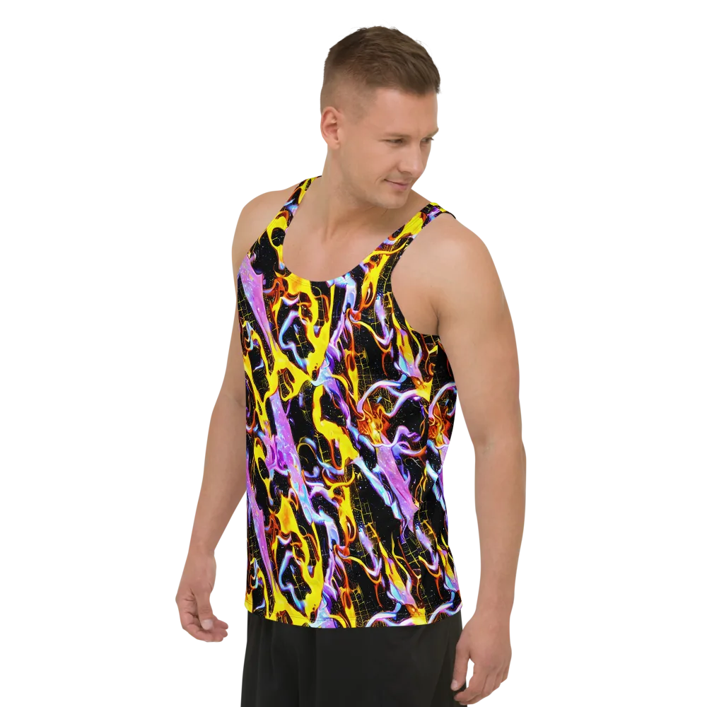 Neon Magma on Men's Tank Top — Left Front