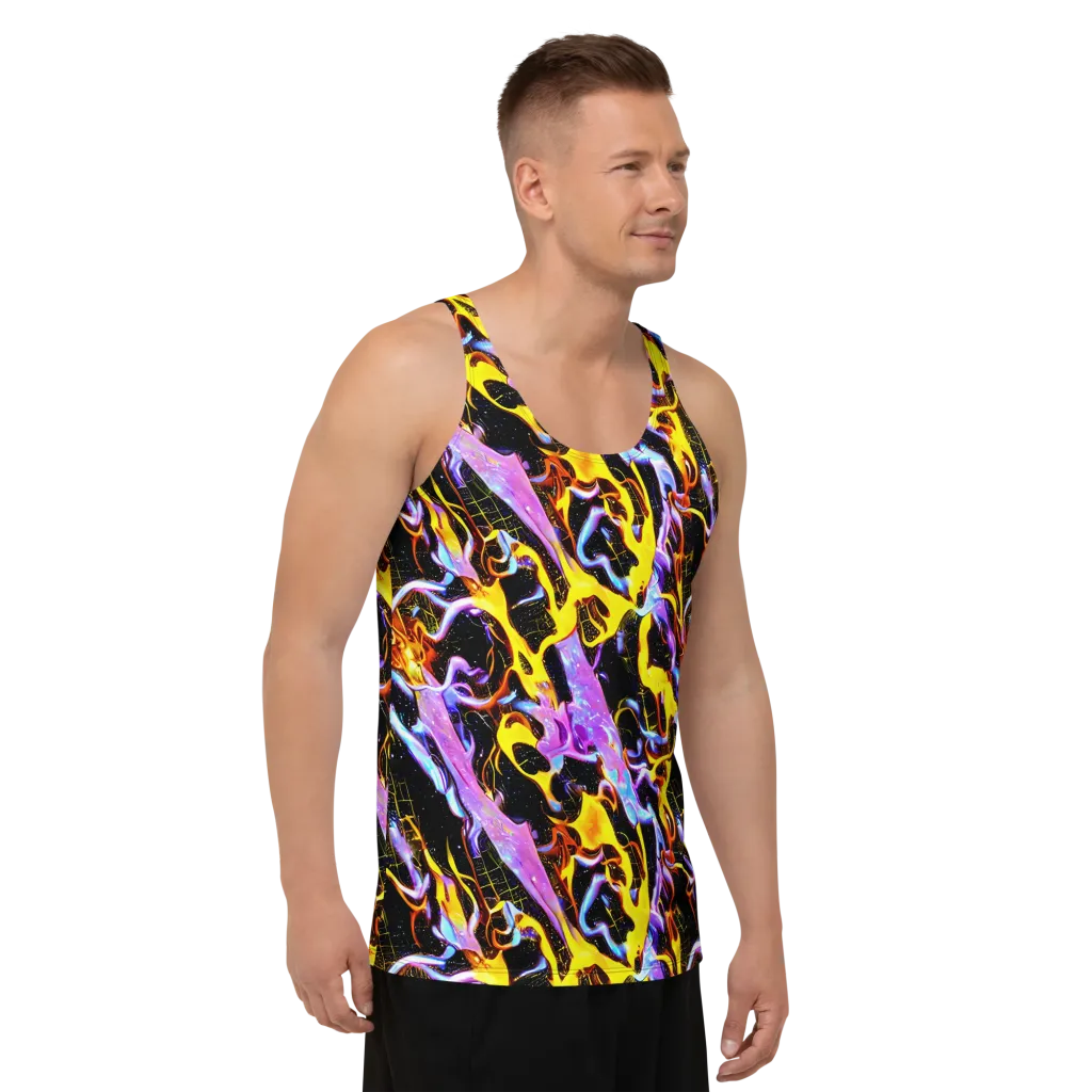 Neon Magma on Men's Tank Top — Right Front
