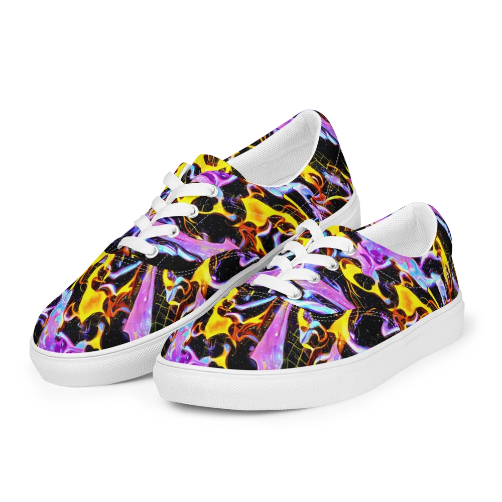 Neon Magma on Men's Lace-Up Canvas Shoes — Left Front
