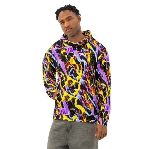 Neon Magma on a Cotton Hoodie
