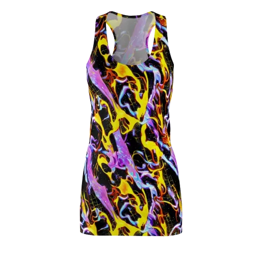 Neon Magma on a Racerback Dress