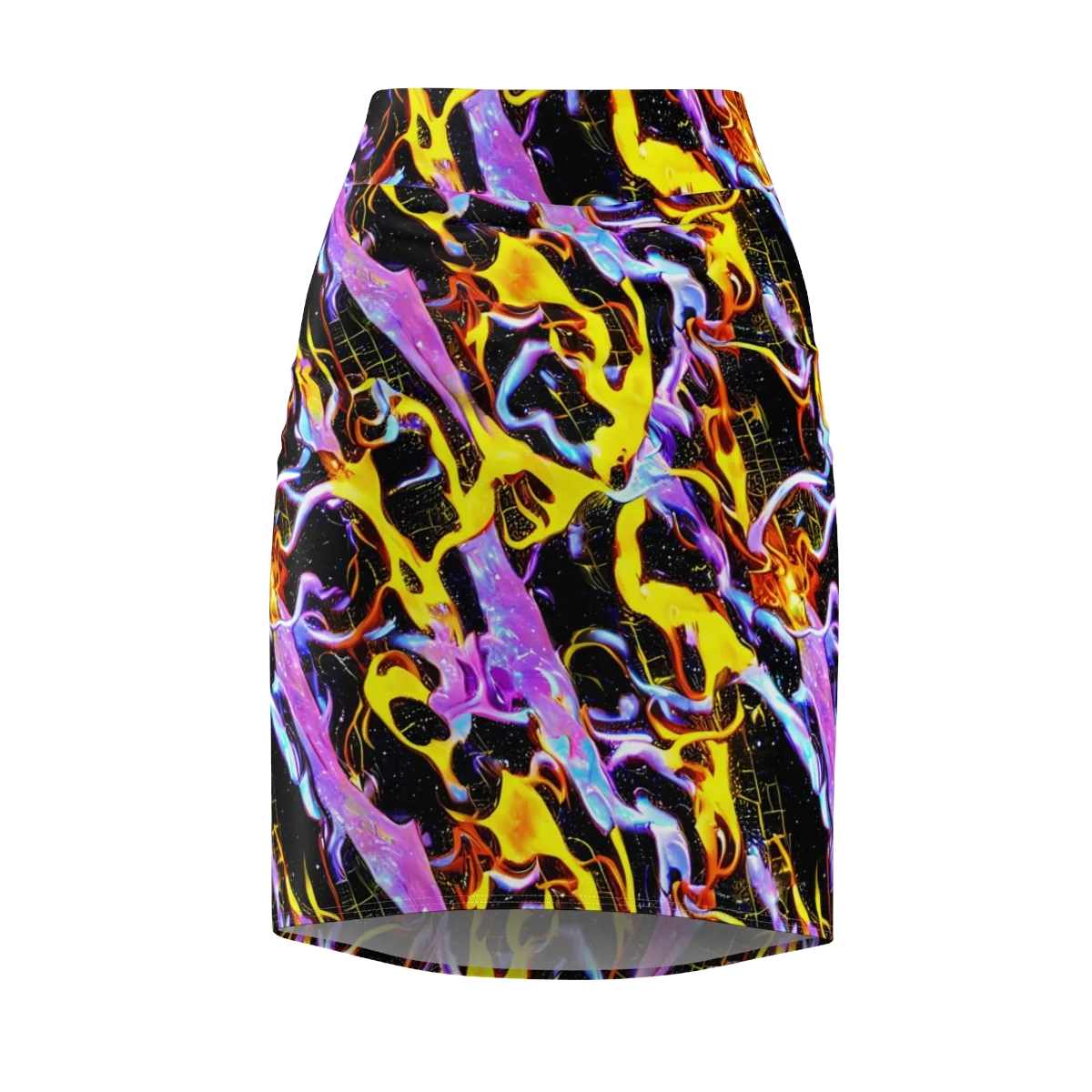 Neon Magma on Pencil Skirt — Front