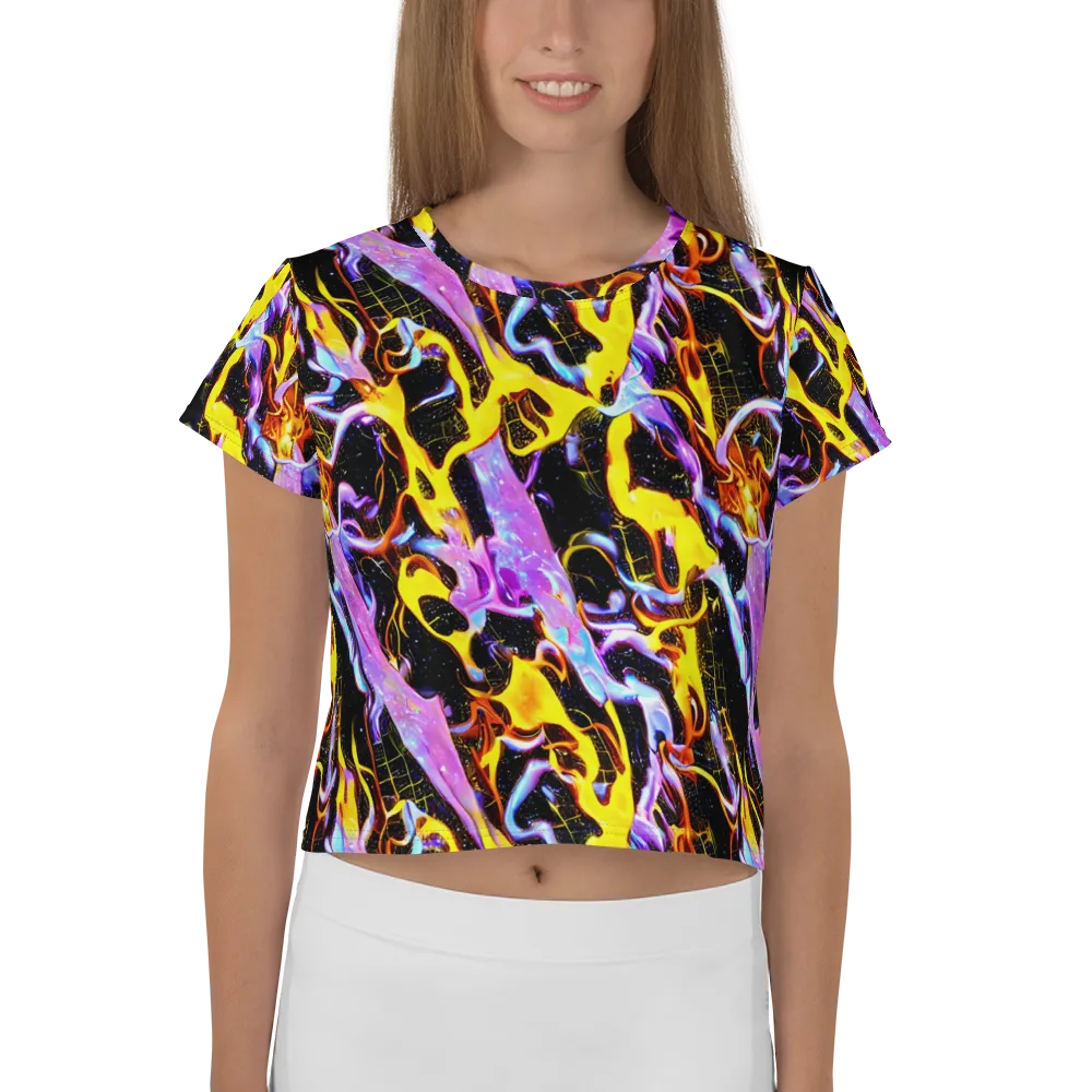 Neon Magma on Crop Tee — Front