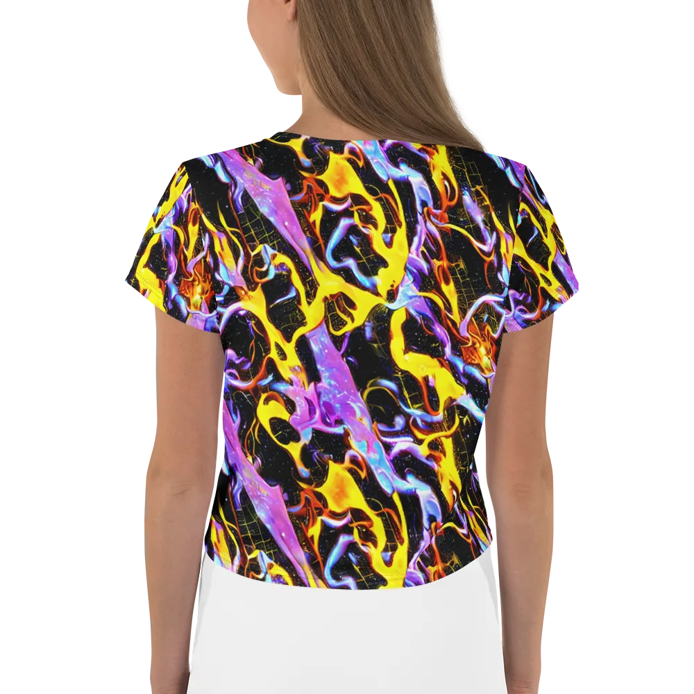 Neon Magma on Crop Tee — Back