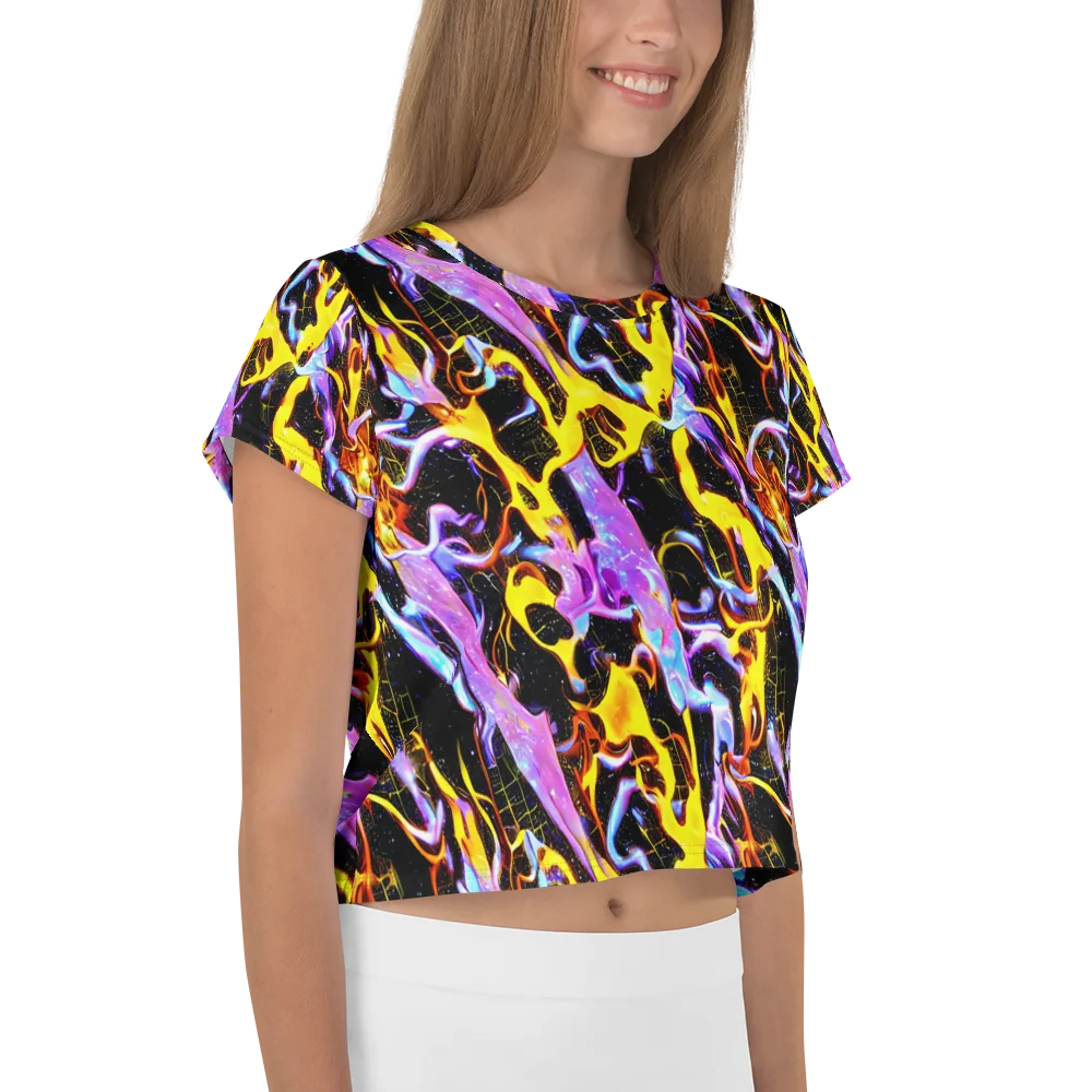 Neon Magma on Crop Tee — Right