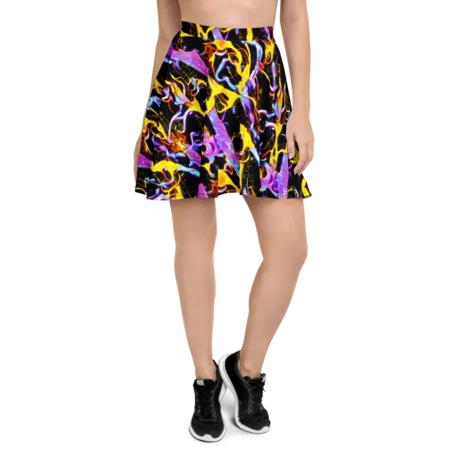 Neon Magma on a Skater Skirt