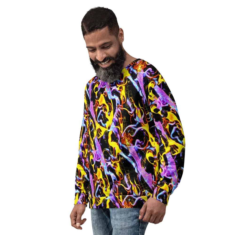 Neon Magma on Sweatshirt — Left Front