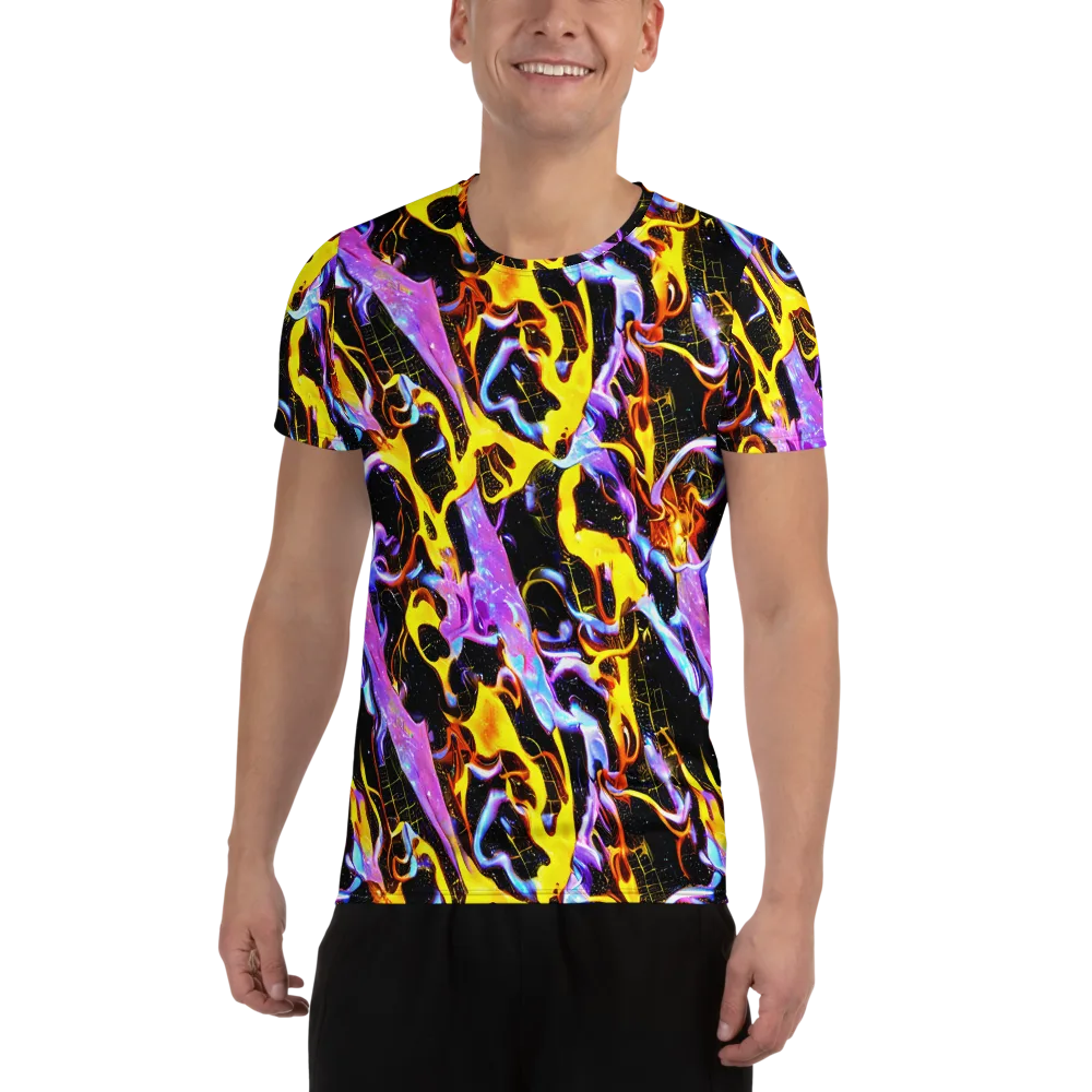 Neon Magma on Men's Athletic T-Shirt — Front