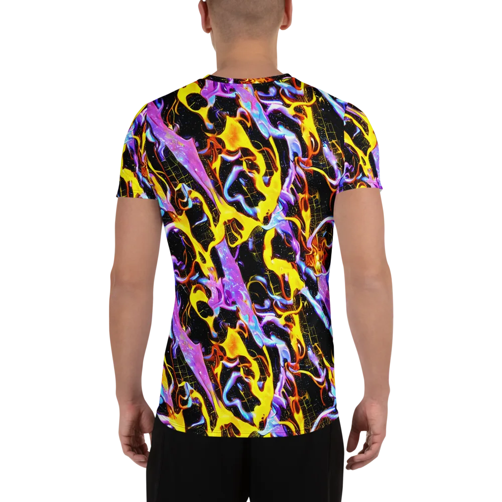 Neon Magma on Men's Athletic T-Shirt — Back