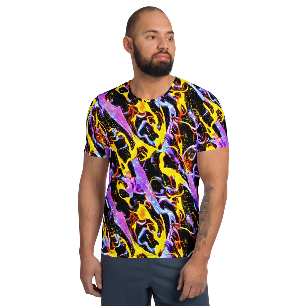 Neon Magma on Men's Athletic T-Shirt — Front