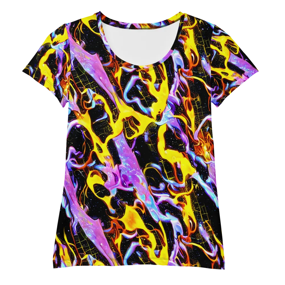 Neon Magma on Women's Athletic T-Shirt — Front