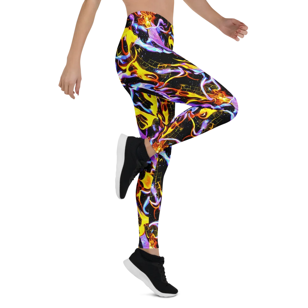 Neon Magma on Leggings — Right