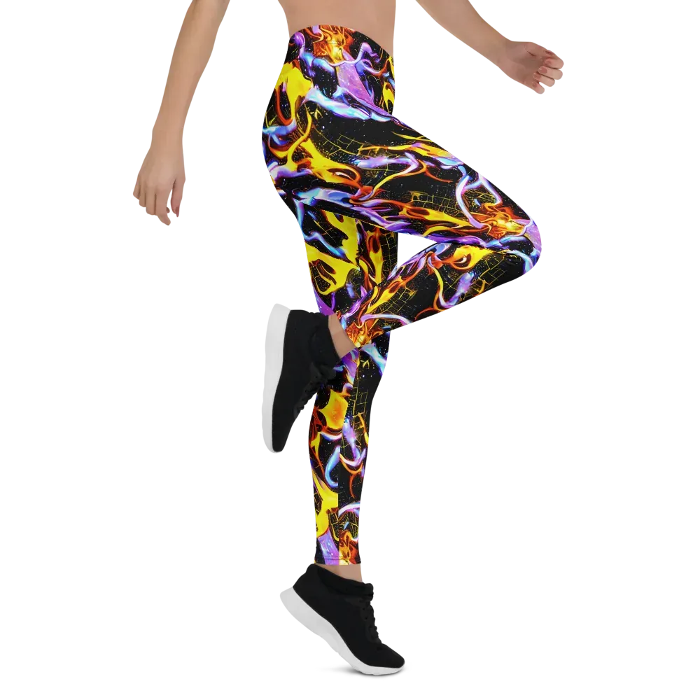 Neon Magma on Leggings — Right
