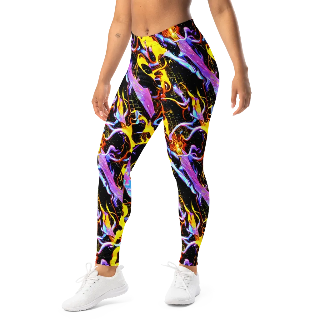 Neon Magma on Leggings — Left Front