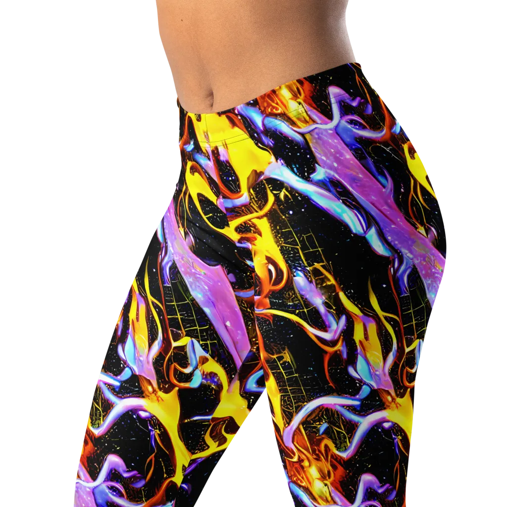 Neon Magma on Leggings — Left Front