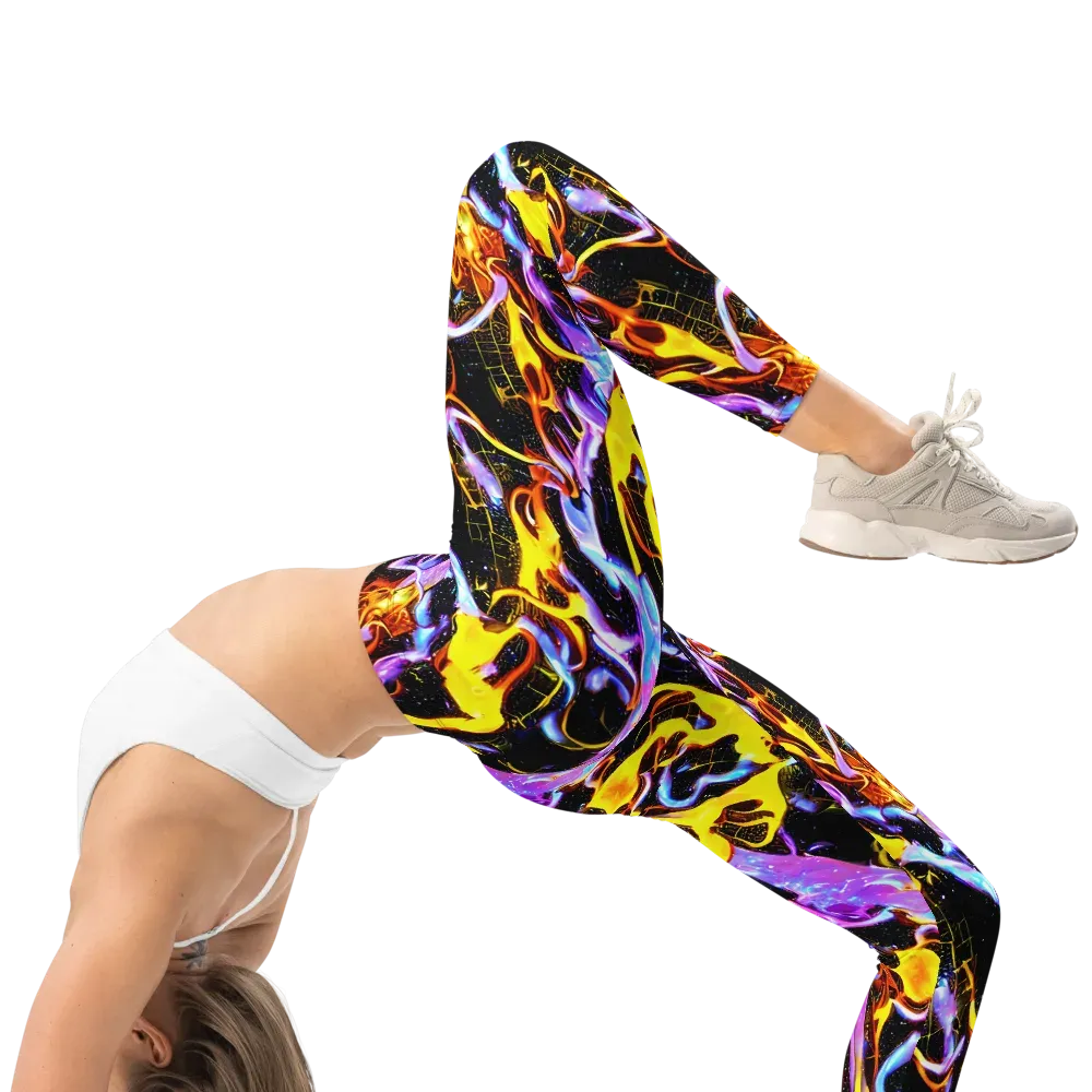 Neon Magma on Leggings — Right