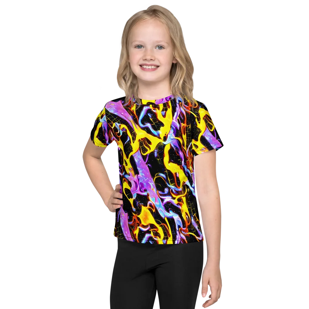 Neon Magma on Kids Crew Neck T-Shirt — Front