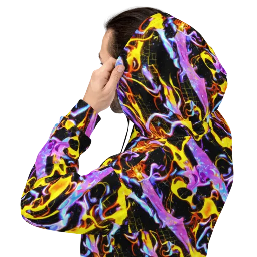 Neon Magma on a Hoodie