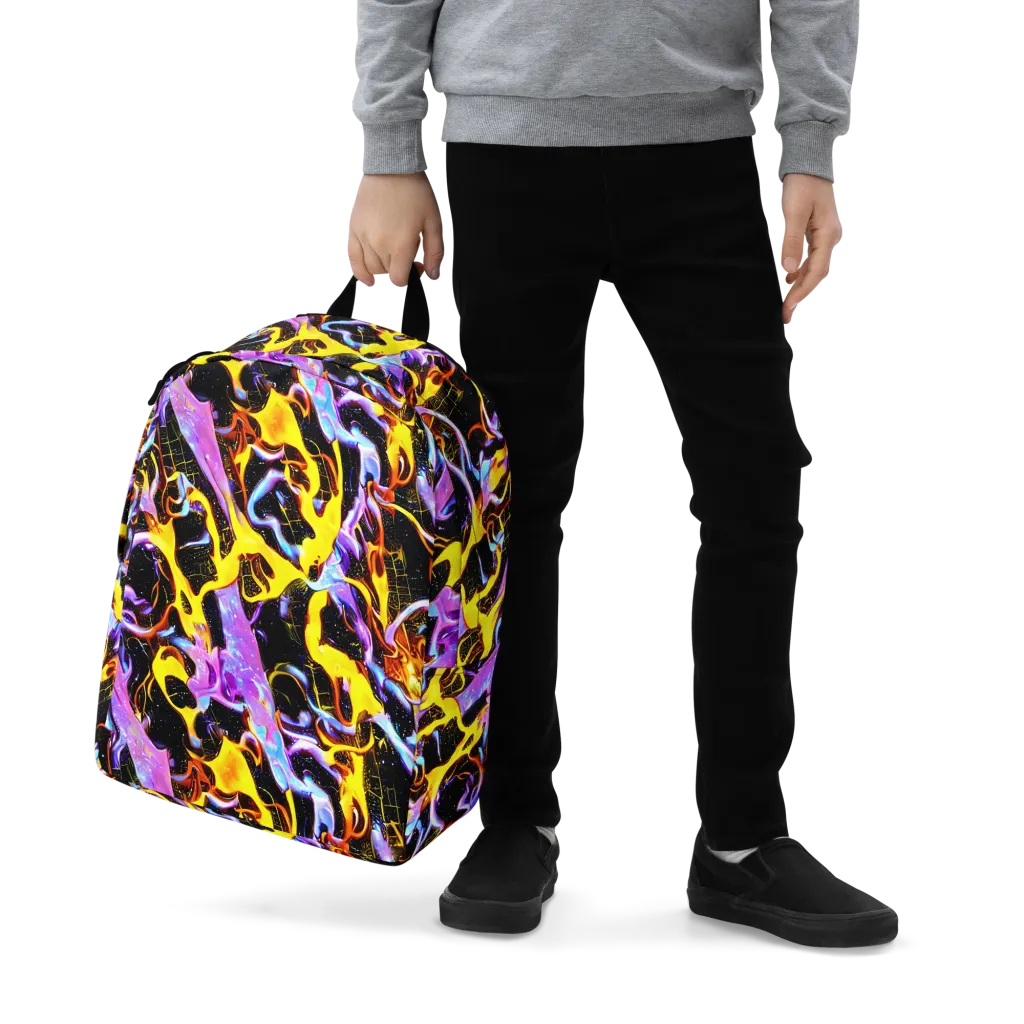 Neon Magma on Minimalist Backpack — Zoomed-in