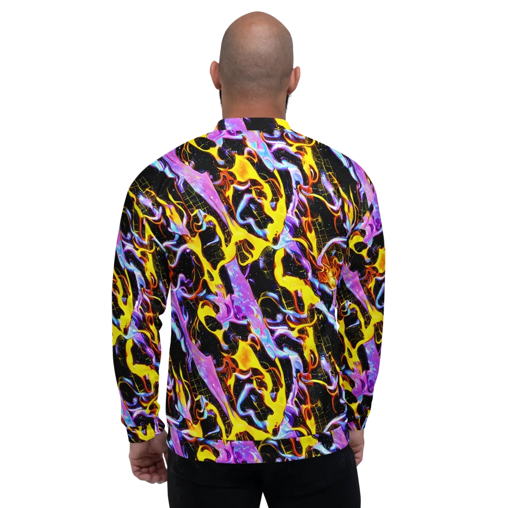 Neon Magma on Bomber Jacket — Back