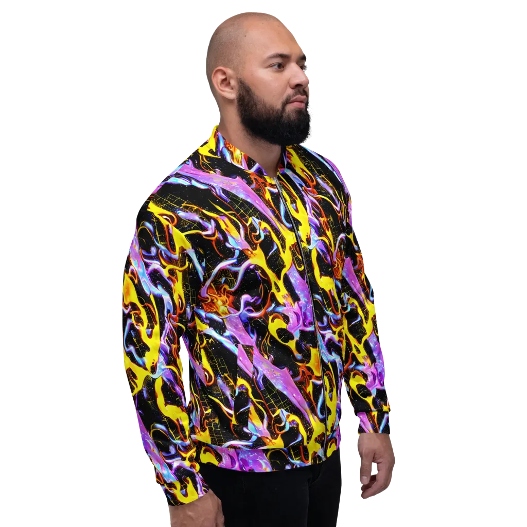 Neon Magma on Bomber Jacket — Right