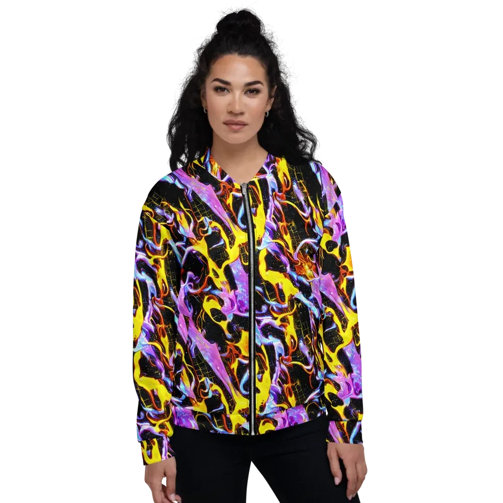 Neon Magma on Bomber Jacket — Front