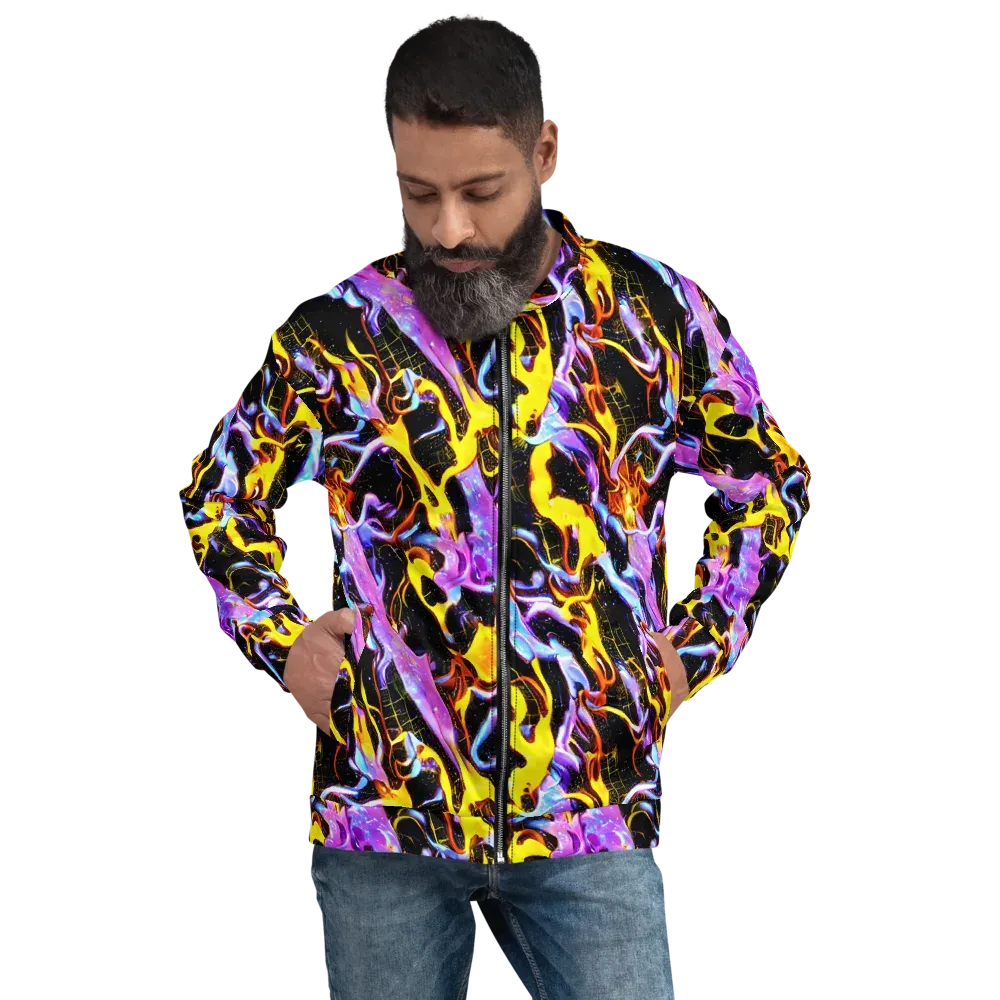 Neon Magma on Bomber Jacket — Front