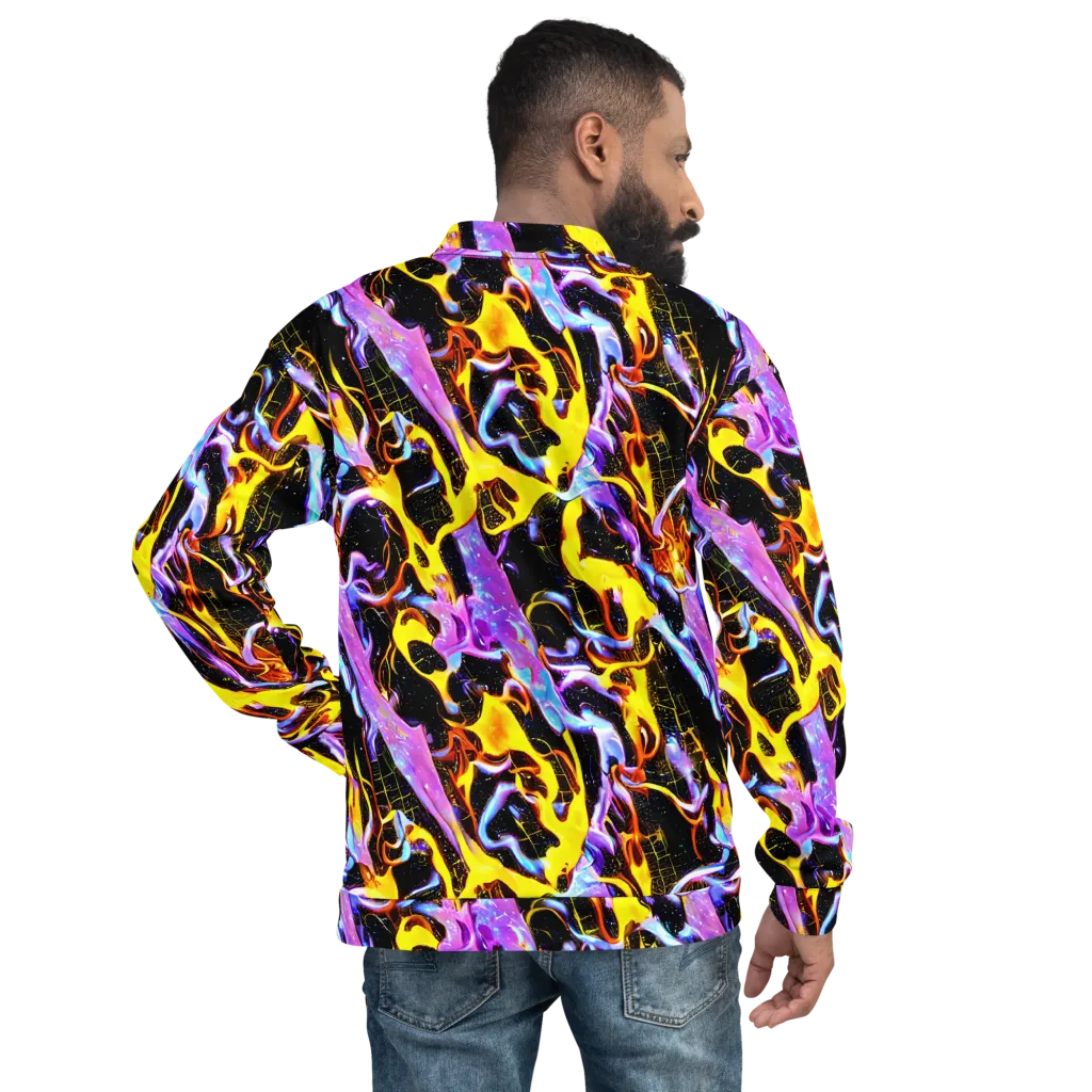 Neon Magma on Bomber Jacket — Back