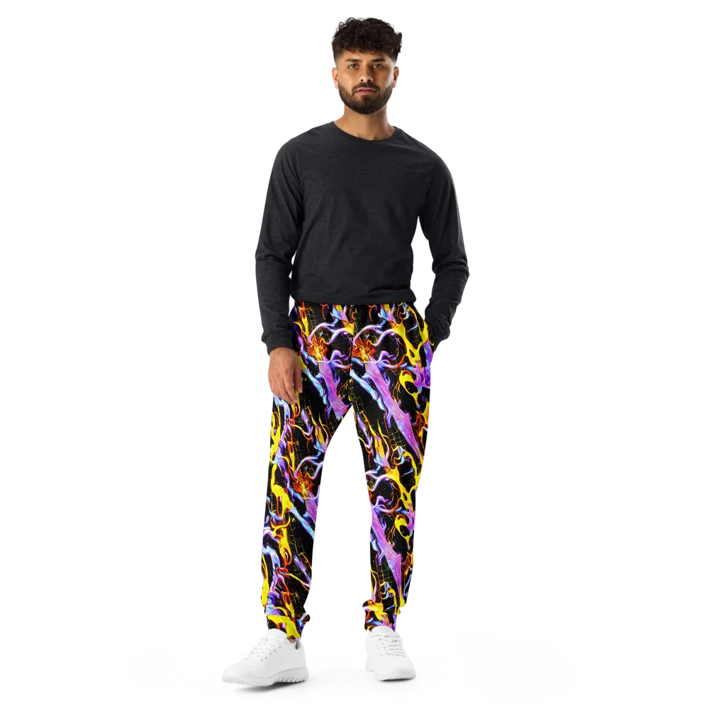 Neon Magma on Men's Joggers — Front