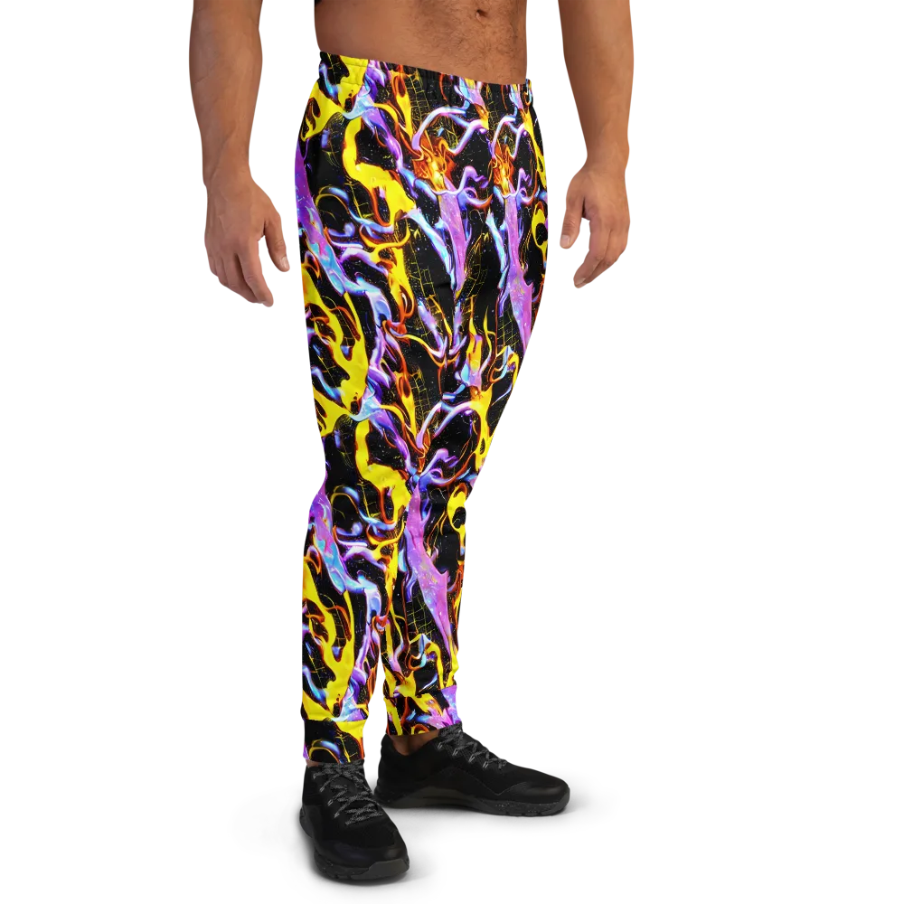 Neon Magma on Men's Joggers — Right