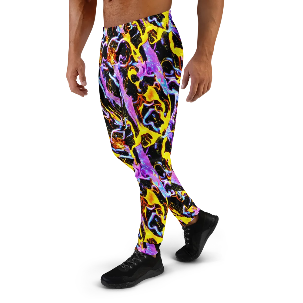 Neon Magma on Men's Joggers — Left