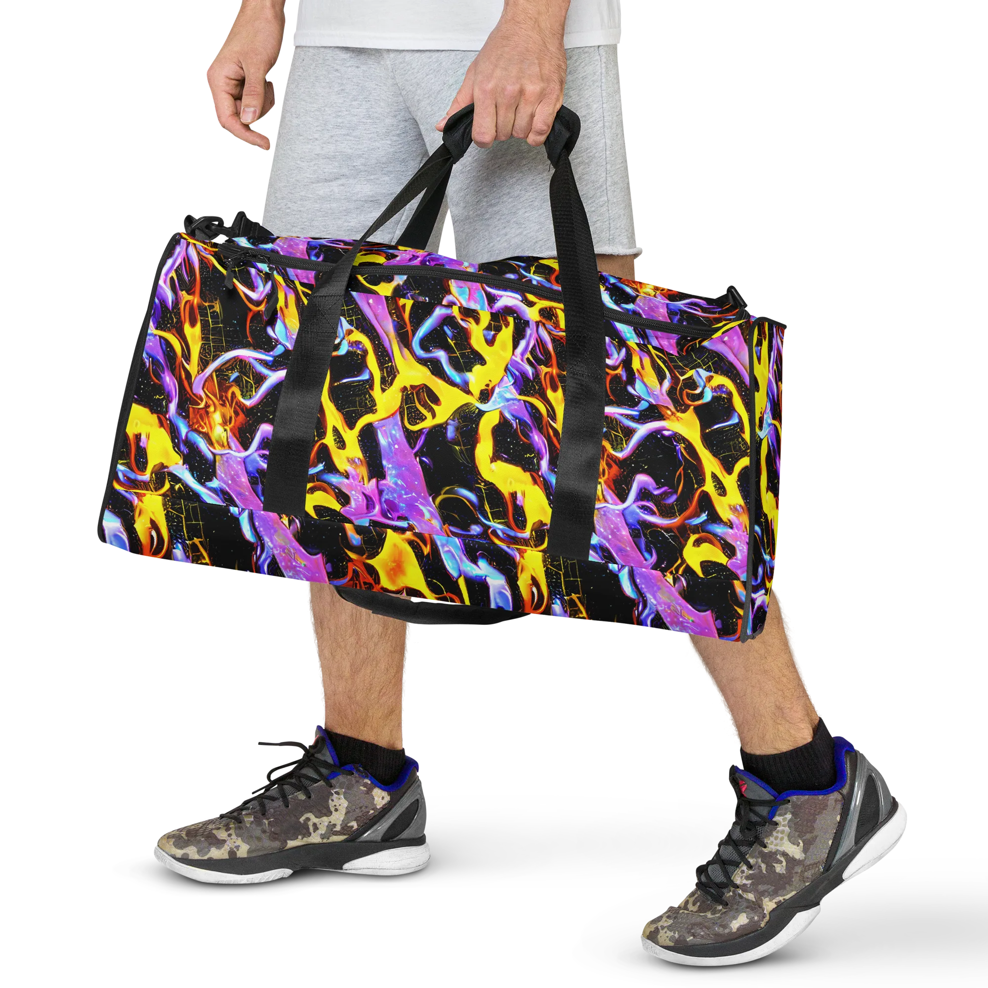 Neon Magma on Duffle Bag — Front
