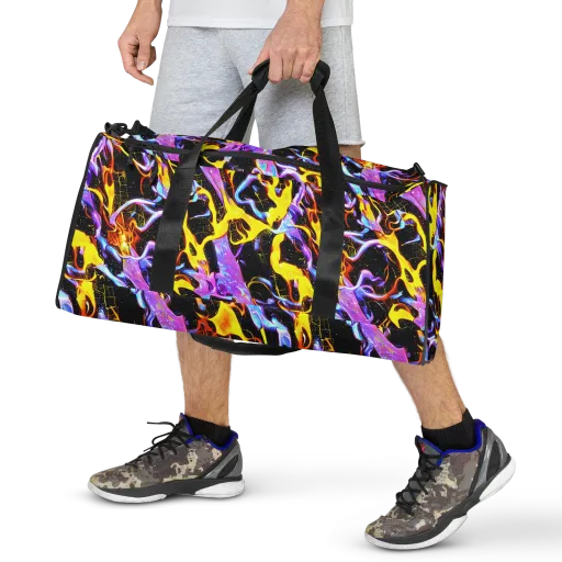 Neon Magma on a Duffle Bag