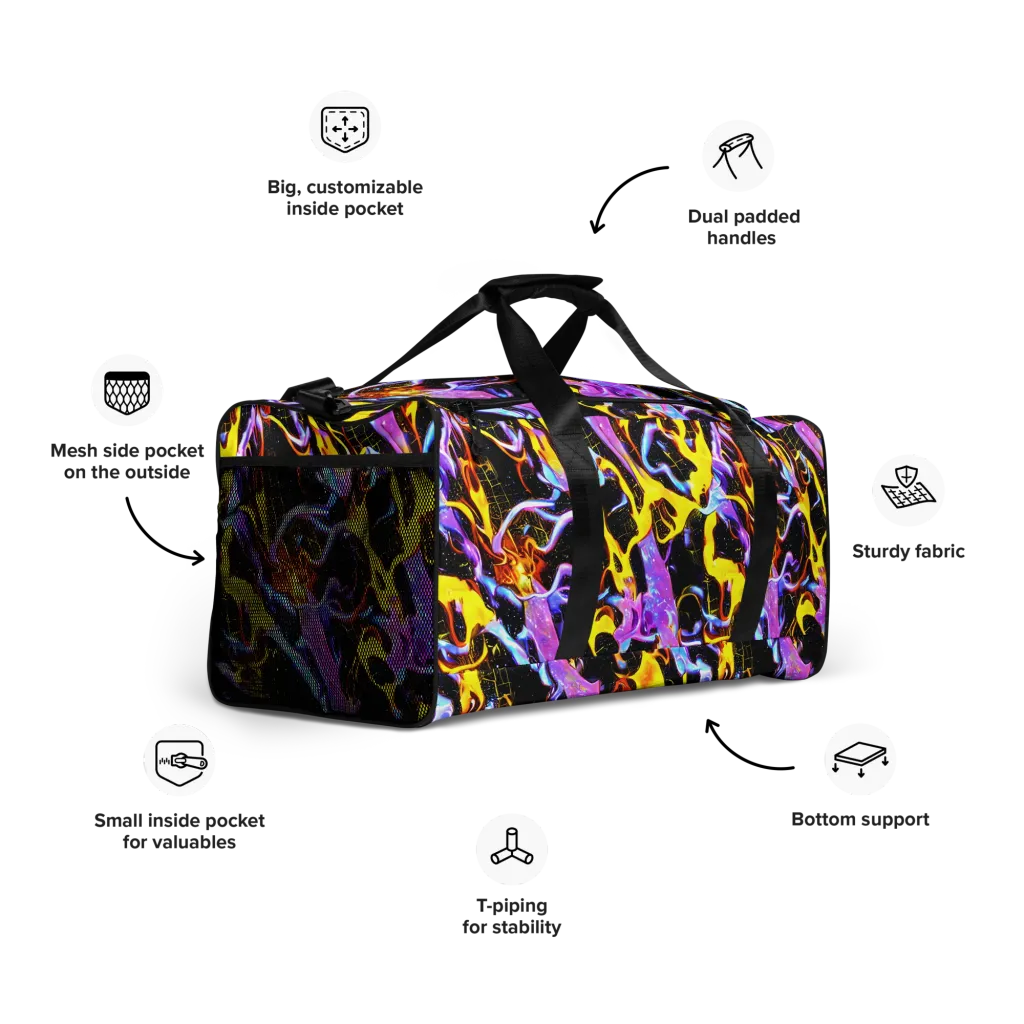 Neon Magma on Duffle Bag — Right Front