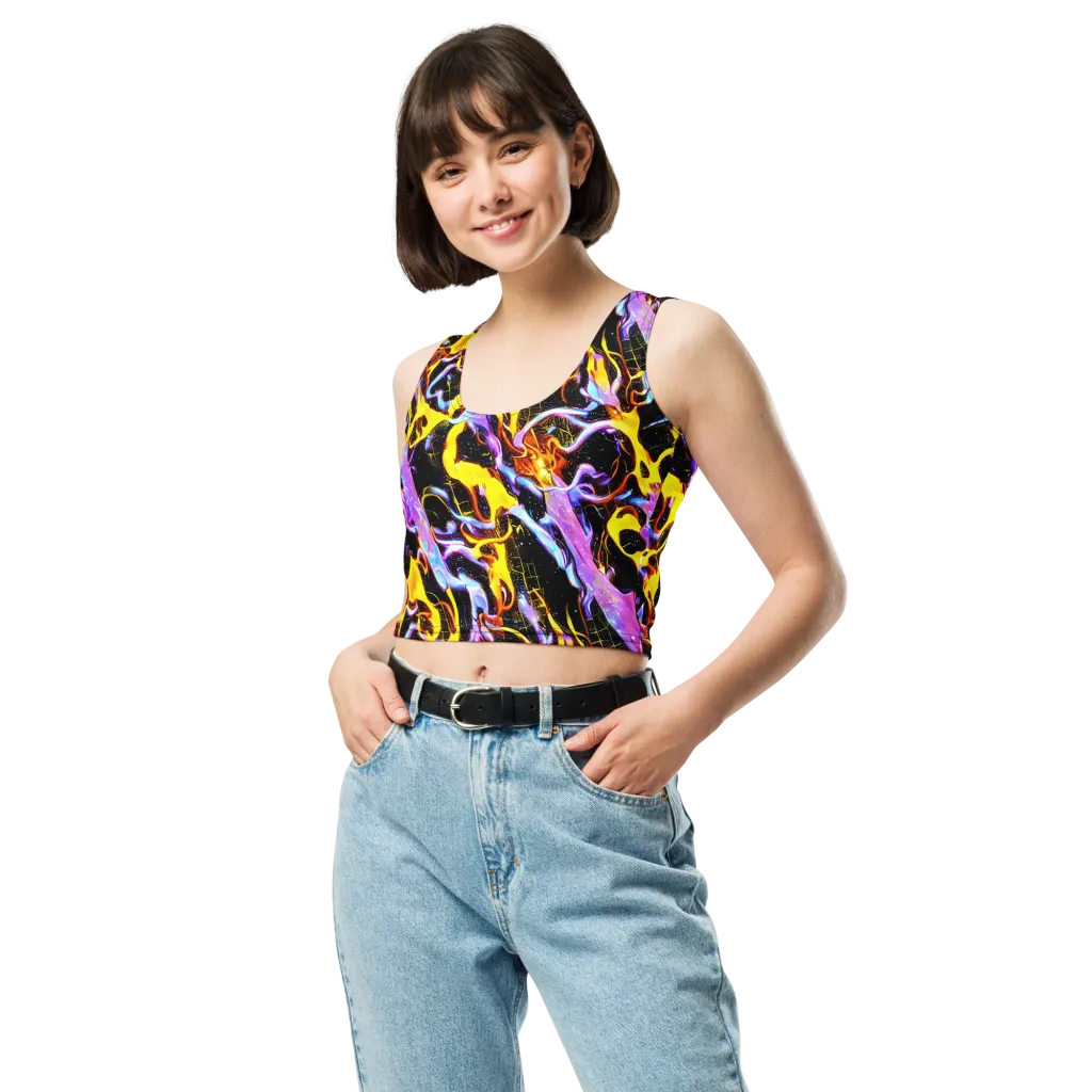 Neon Magma on Crop Top — Front