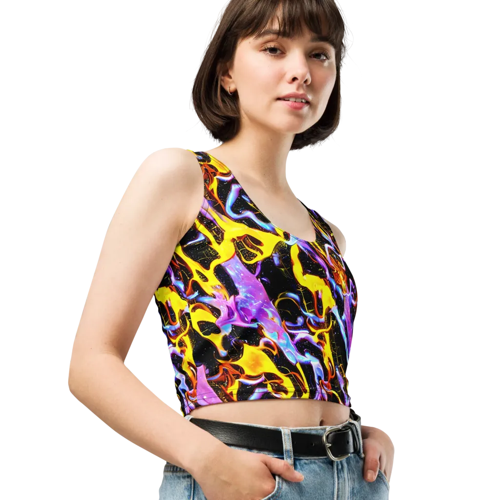 Neon Magma on Crop Top — Right Front