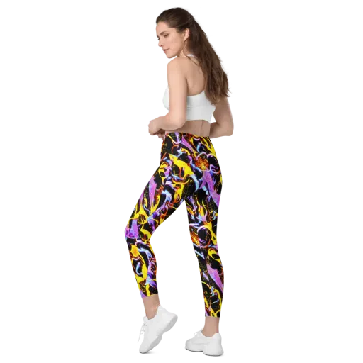 Neon Magma on a Leggings with Pockets