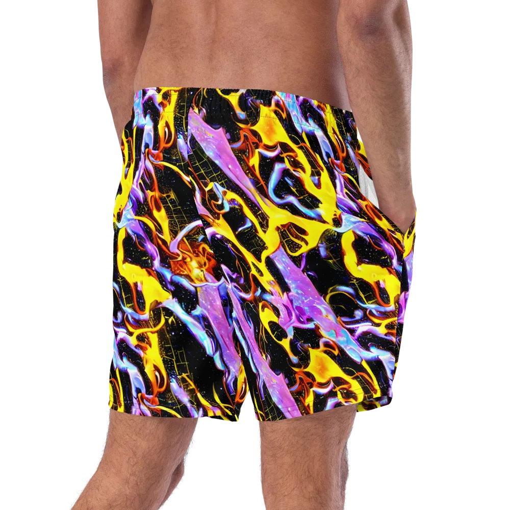 Neon Magma on Swim Trunks — Right Back